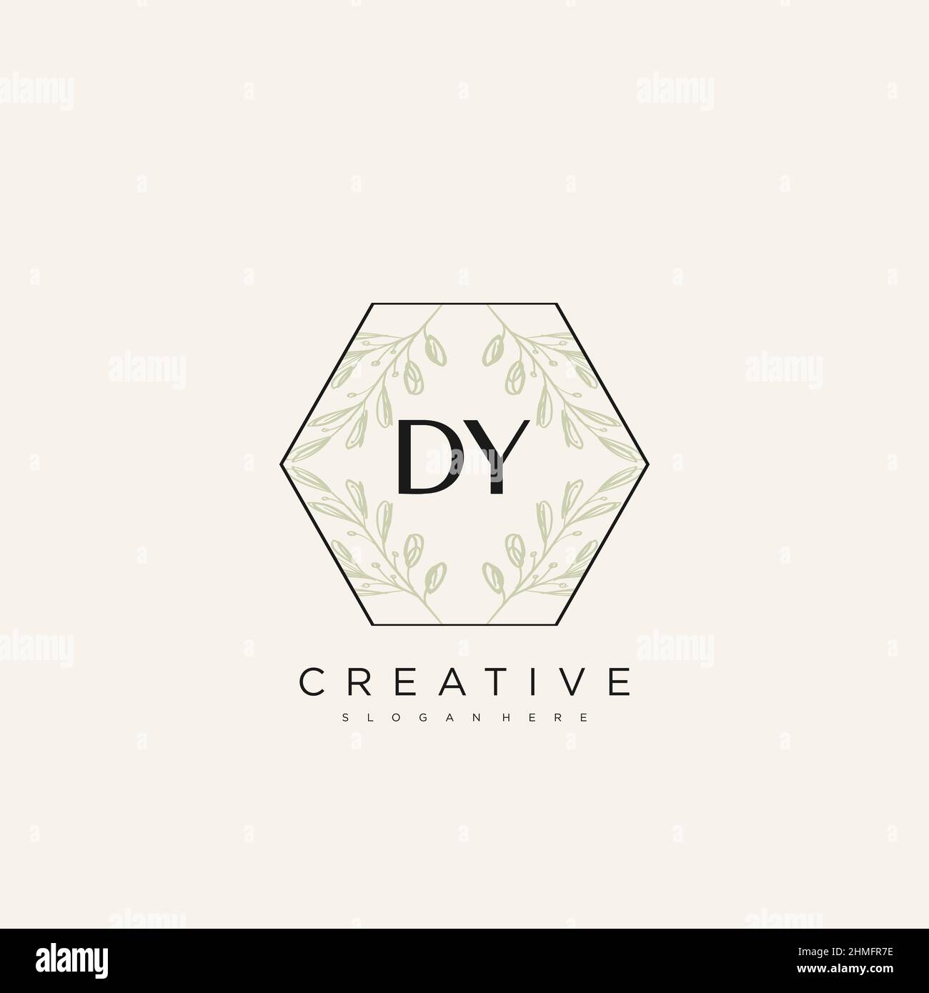 DY Initial Letter Flower Logo Template Vector premium vector Stock Vector