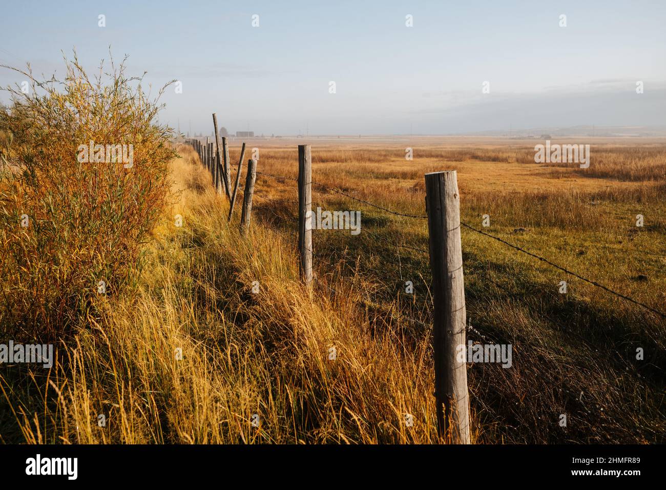 Spacious vacant private farm land property Stock Photo