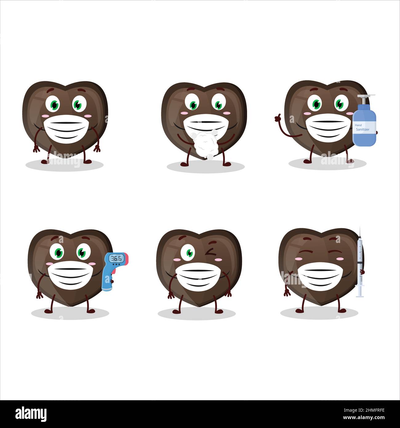 A picture of love chocolate candy cartoon design style keep staying