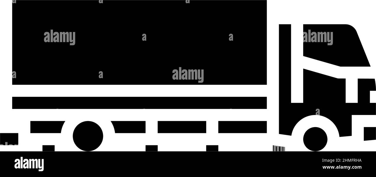 truck transport glyph icon vector illustration Stock Vector Image & Art ...