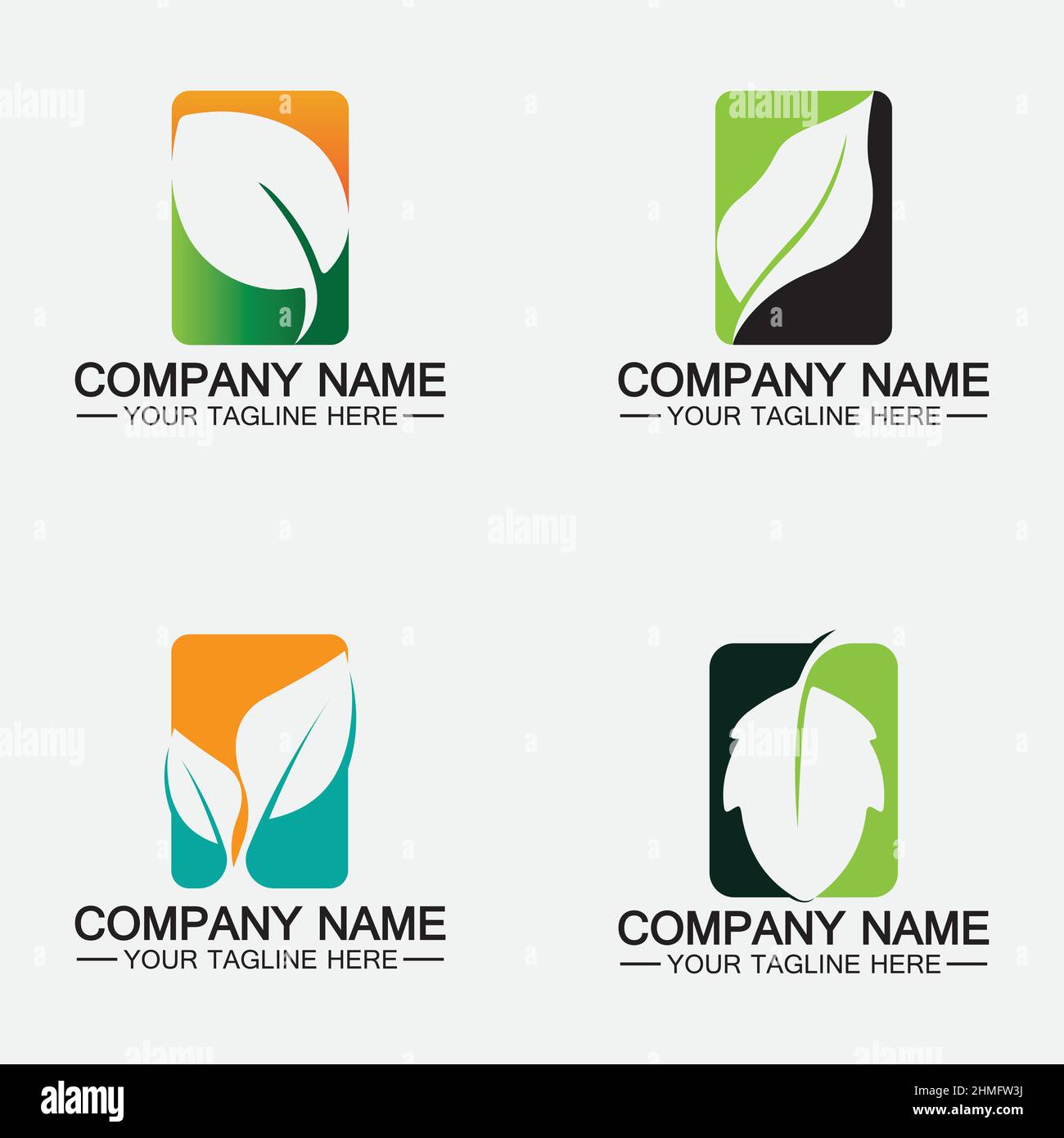 Leaf logo vector icon design template Stock Vector