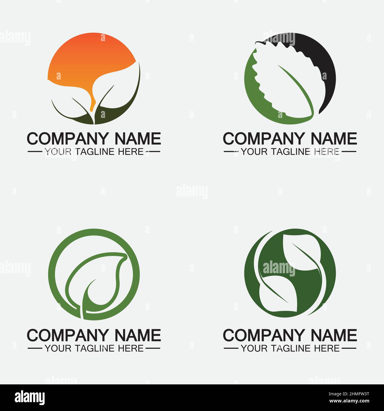 Leaf logo vector icon design template Stock Vector