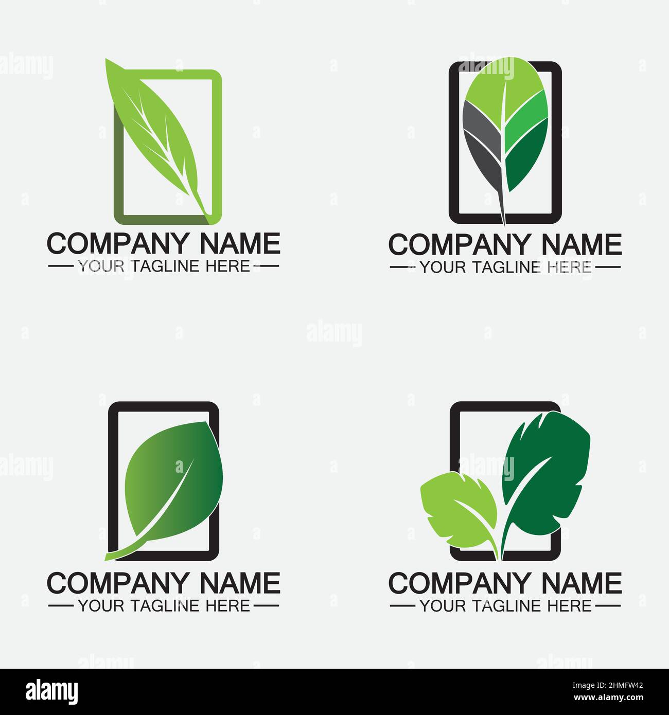 Leaf logo vector icon design template Stock Vector Image & Art - Alamy