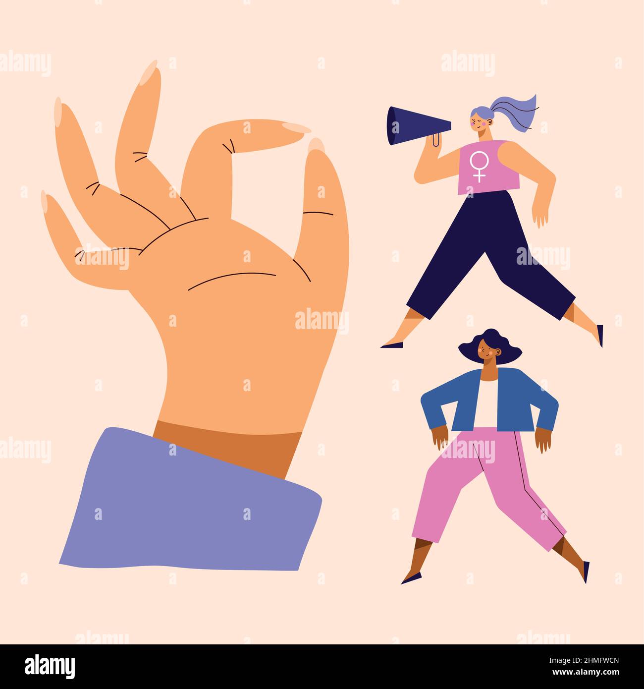 girl power, feminism rights icons Stock Vector Image & Art - Alamy