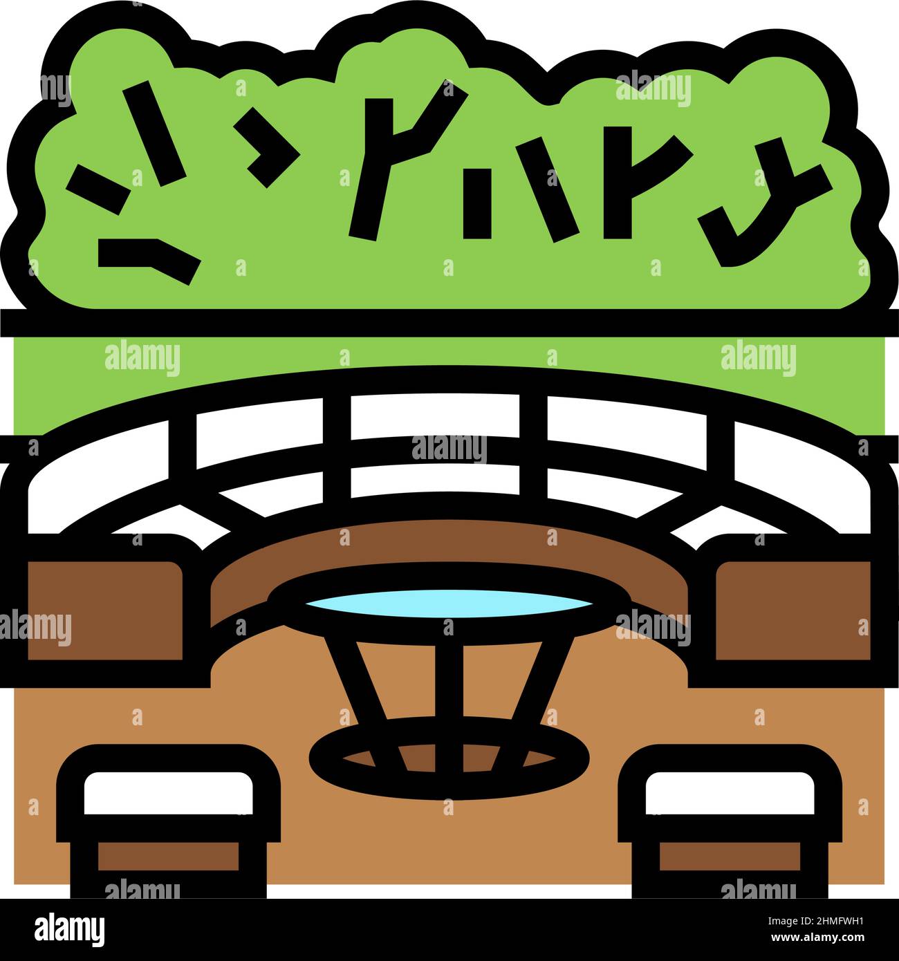patio furniture color icon vector illustration Stock Vector Image & Art ...