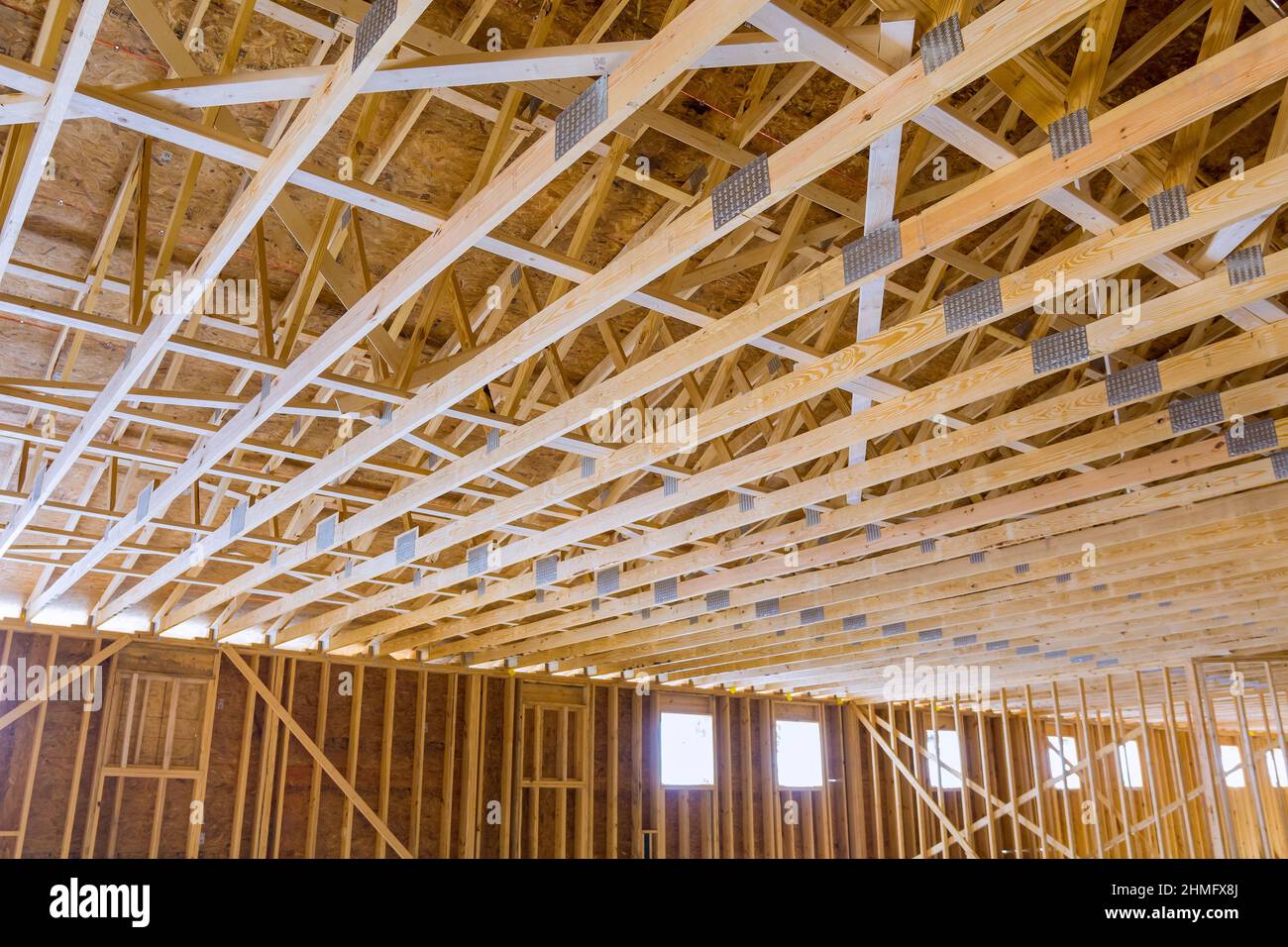 Being built with wooden framing under framing beams stick Stock Photo Alamy