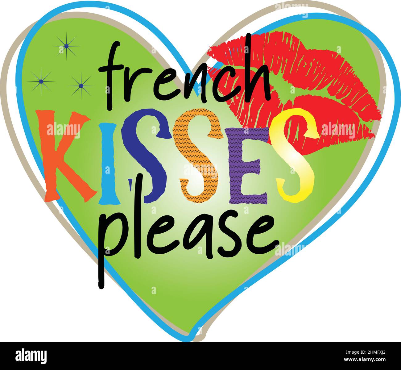 French kiss logo Stock Vector Images - Alamy