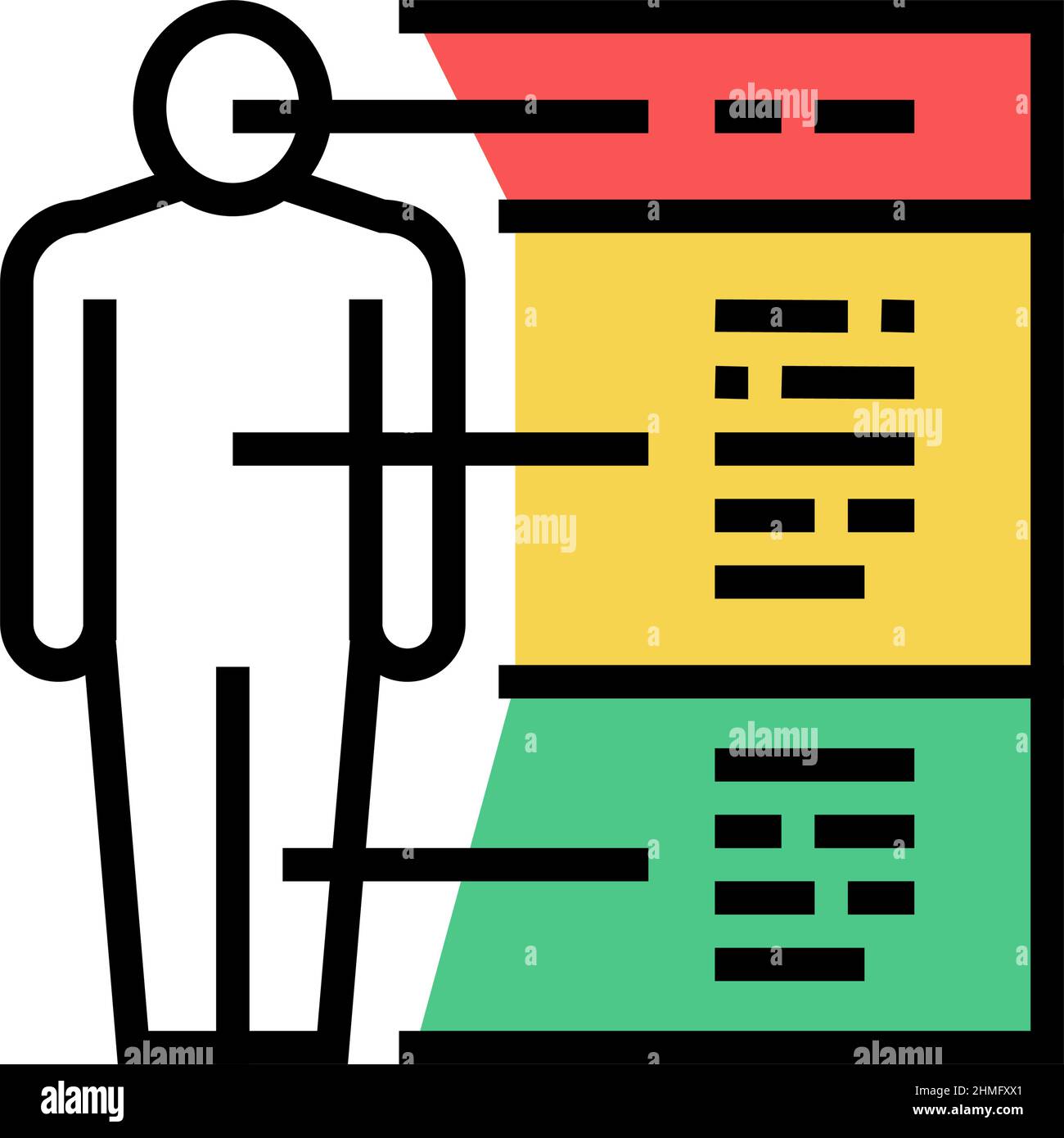 anatomical diagram color icon vector illustration Stock Vector Image