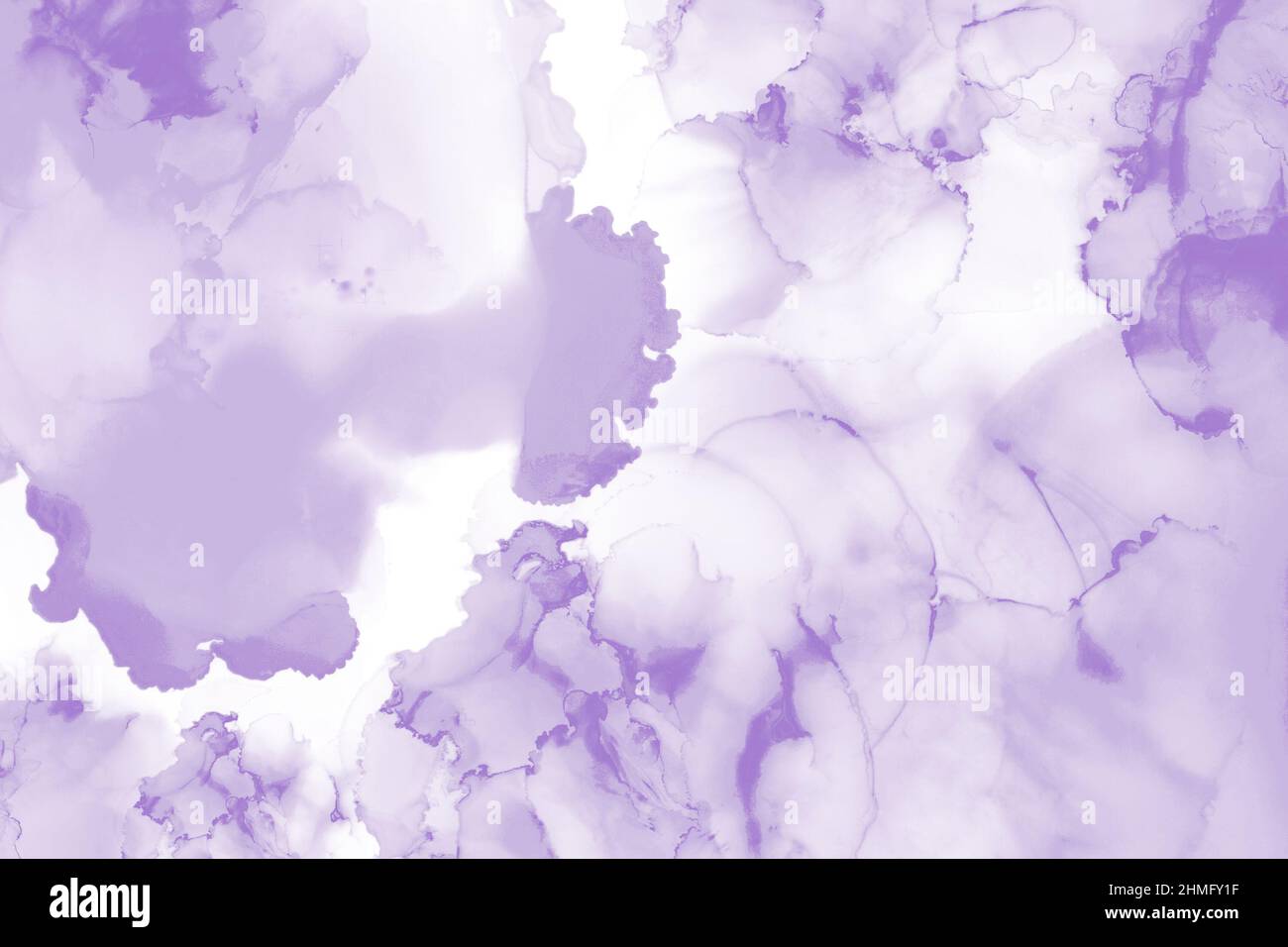 Purple abstract fluid art painting in alcohol ink technique. Dreamy ...