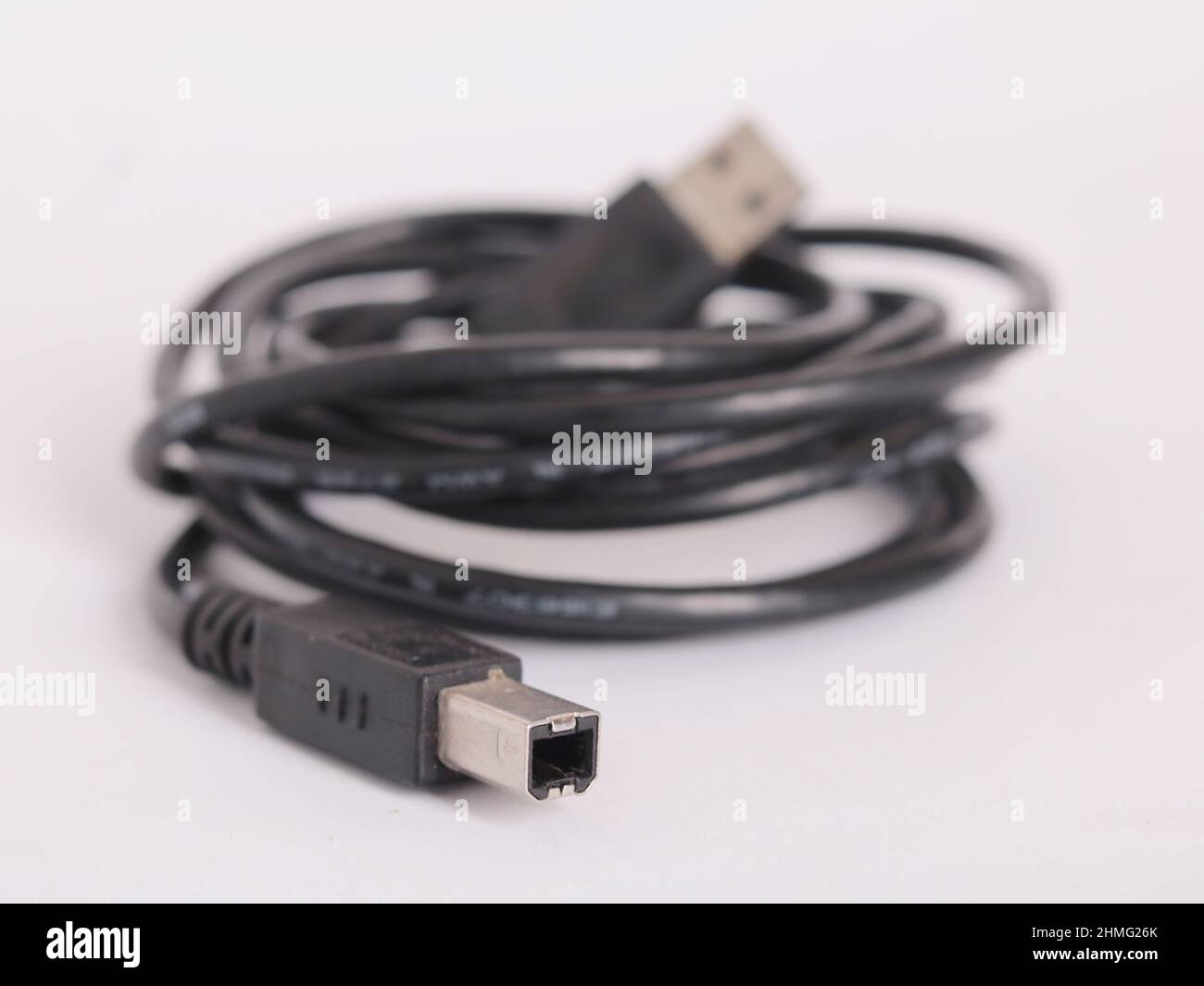 USB to printer connector cable Stock Photo - Alamy