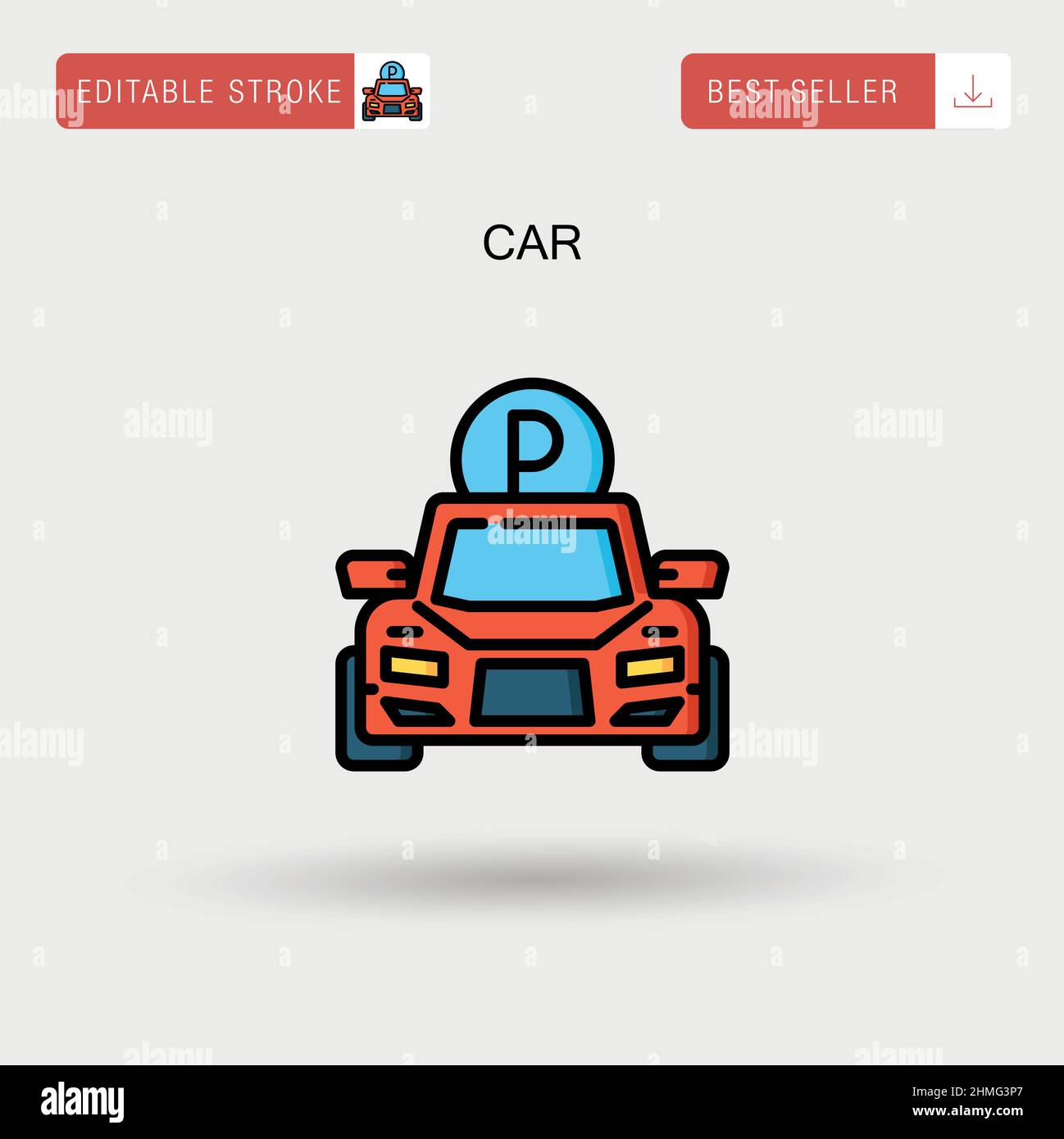Car Simple vector icon Stock Vector Image & Art - Alamy
