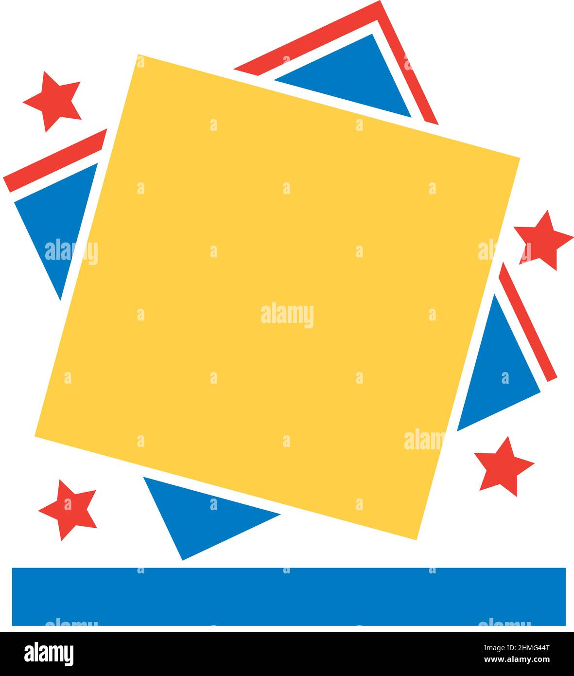 Stars and Squares Vector Background Stock Vector