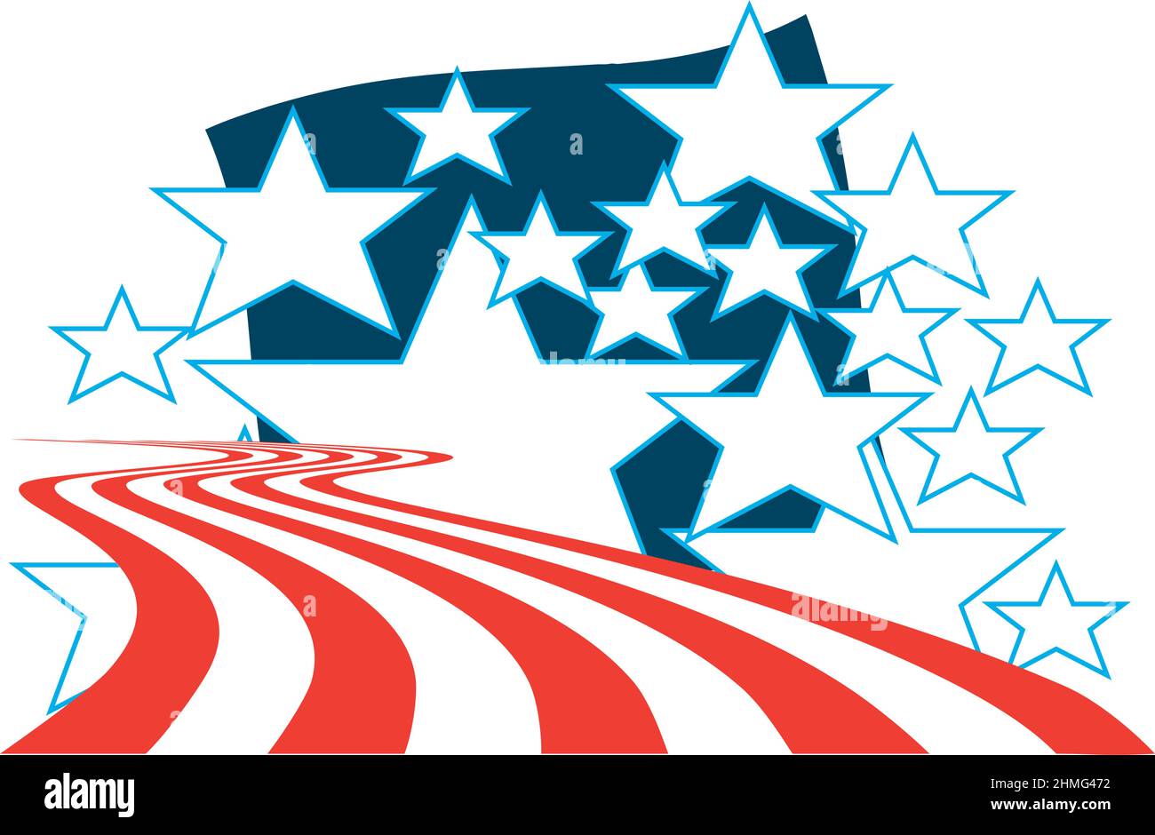 Stars and Stripes Vector Background Stock Vector