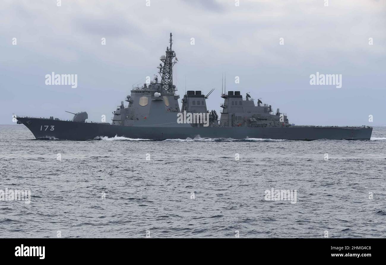 PHILIPPINE SEA (Feb. 7, 2022) The guided missile destroyer JS Kongō ...