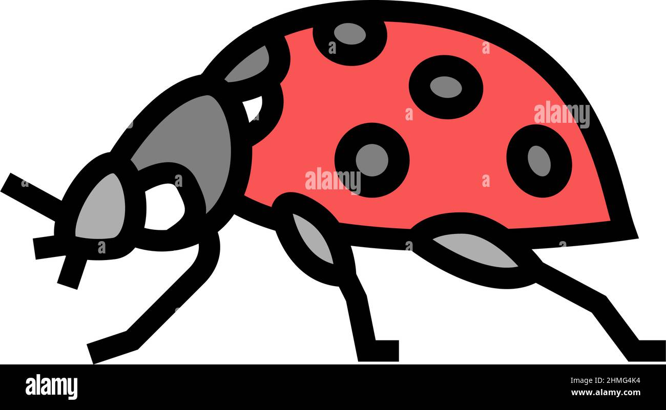 ladybug insect color icon vector illustration Stock Vector Image & Art ...