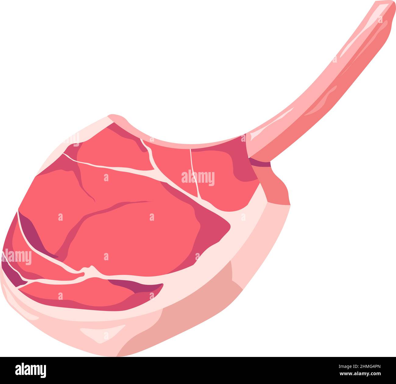 Pork loin, centre chop frenched meat cut butchery Stock Vector Image & Art Alamy