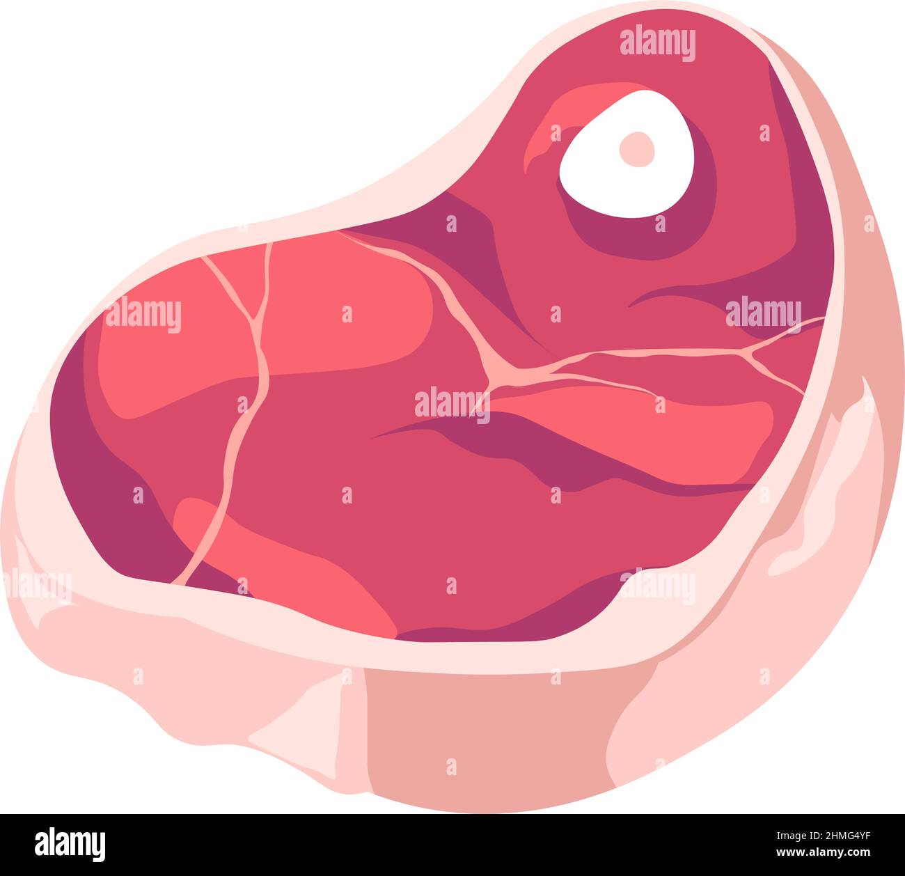 Pork sirloin roast, butchery meat cut, vector Stock Vector Image & Art