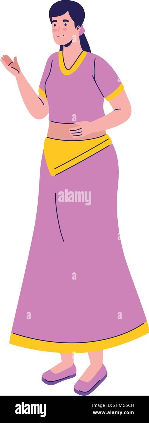 indian woman with traditional dress Stock Vector Image & Art - Alamy