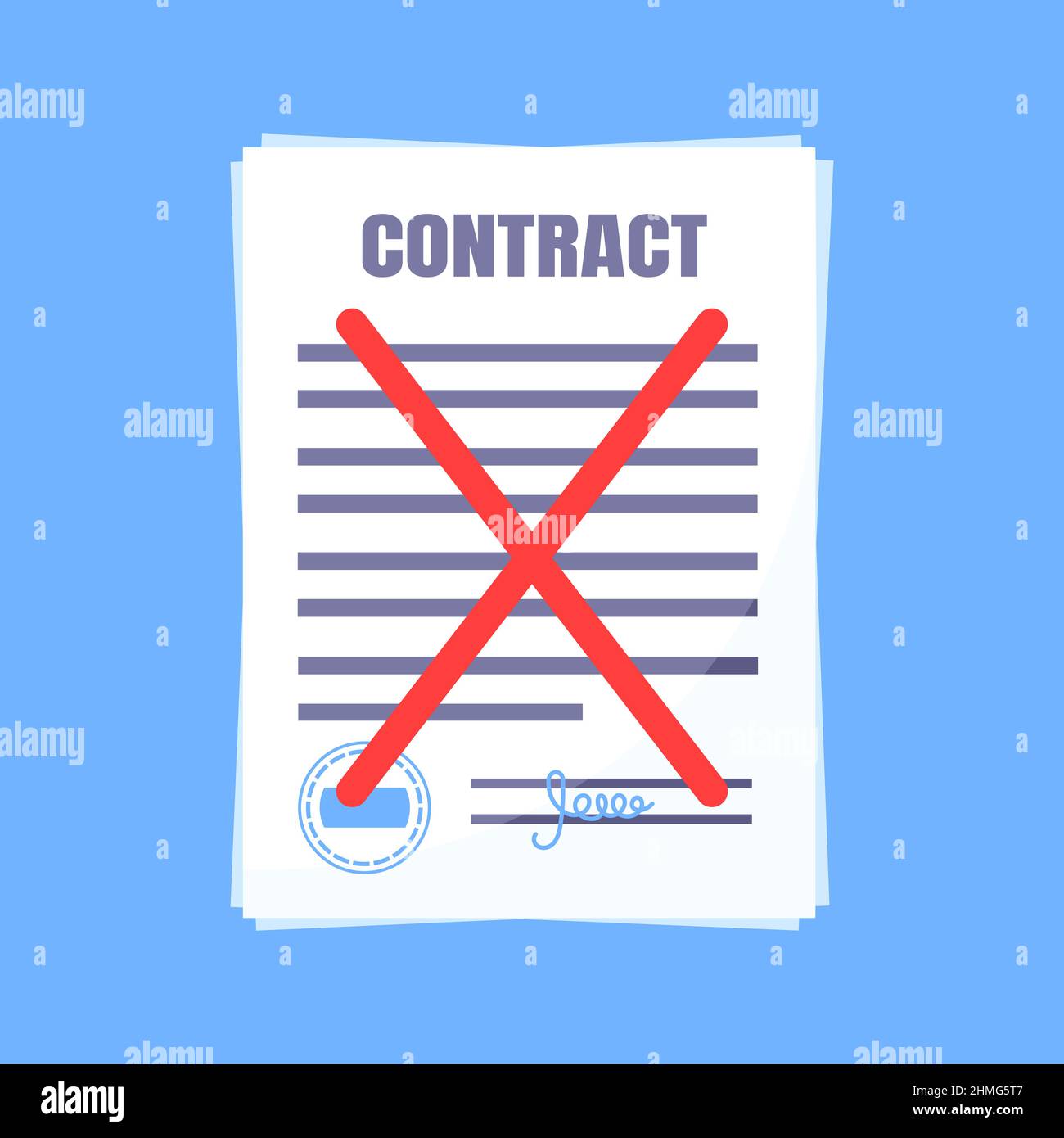 Cancellation of an agreement Stock Vector Images - Alamy