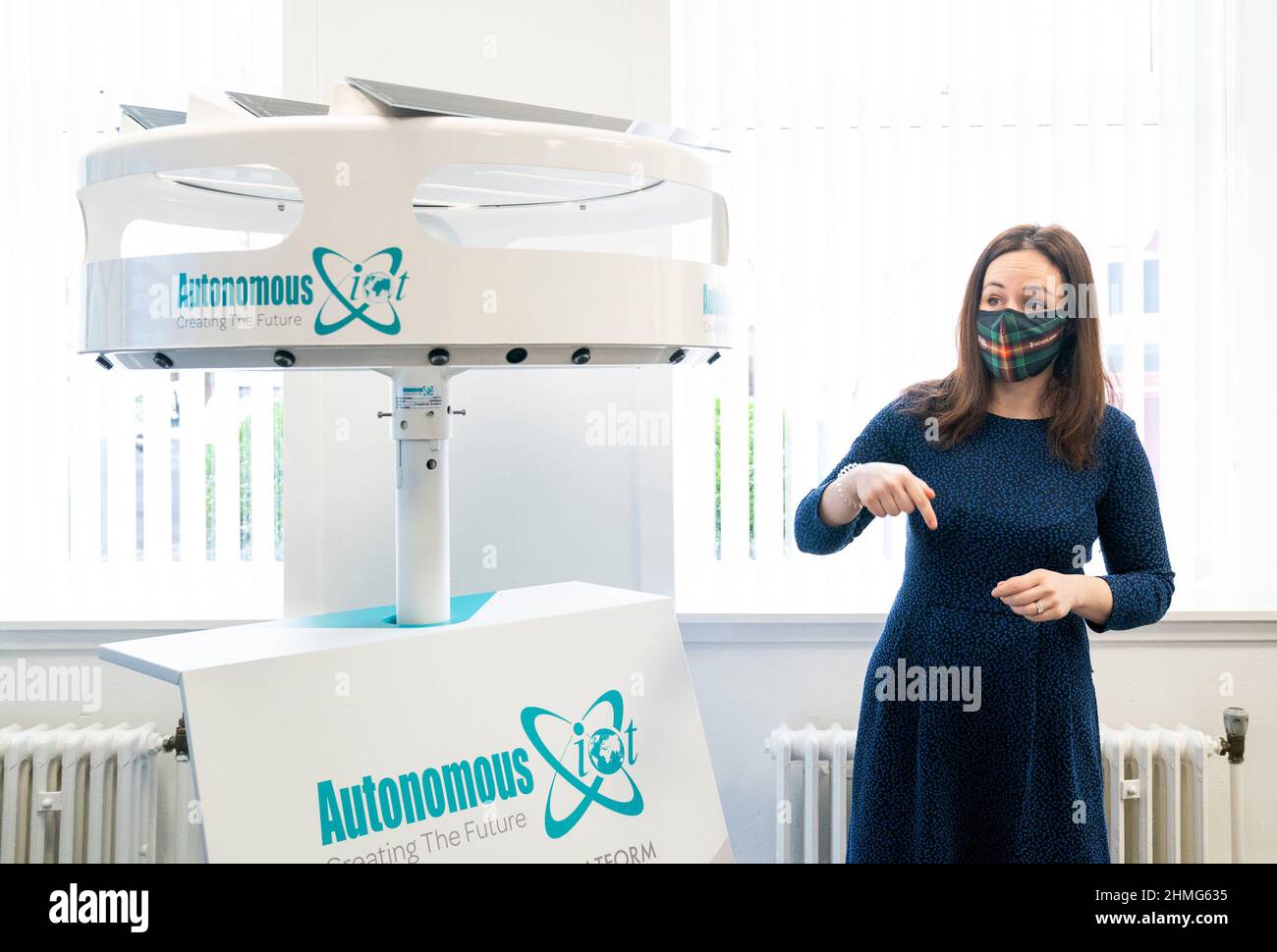 Scottish Finance Secretary Kate Forbes during a visit to Autonomous iOt