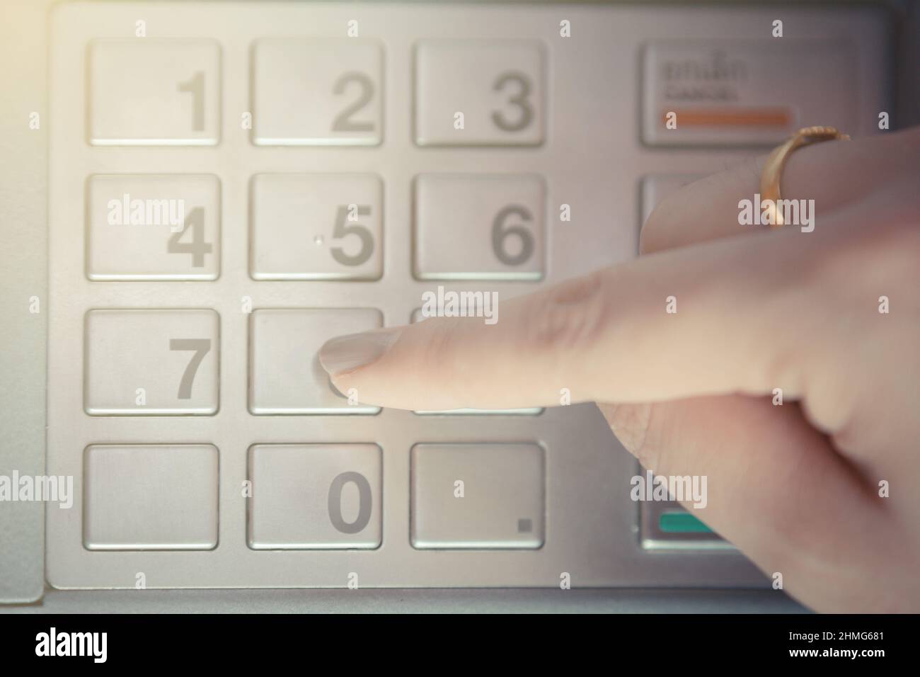 Press ATM EPP password keyboard background Stock Photo - Alamy