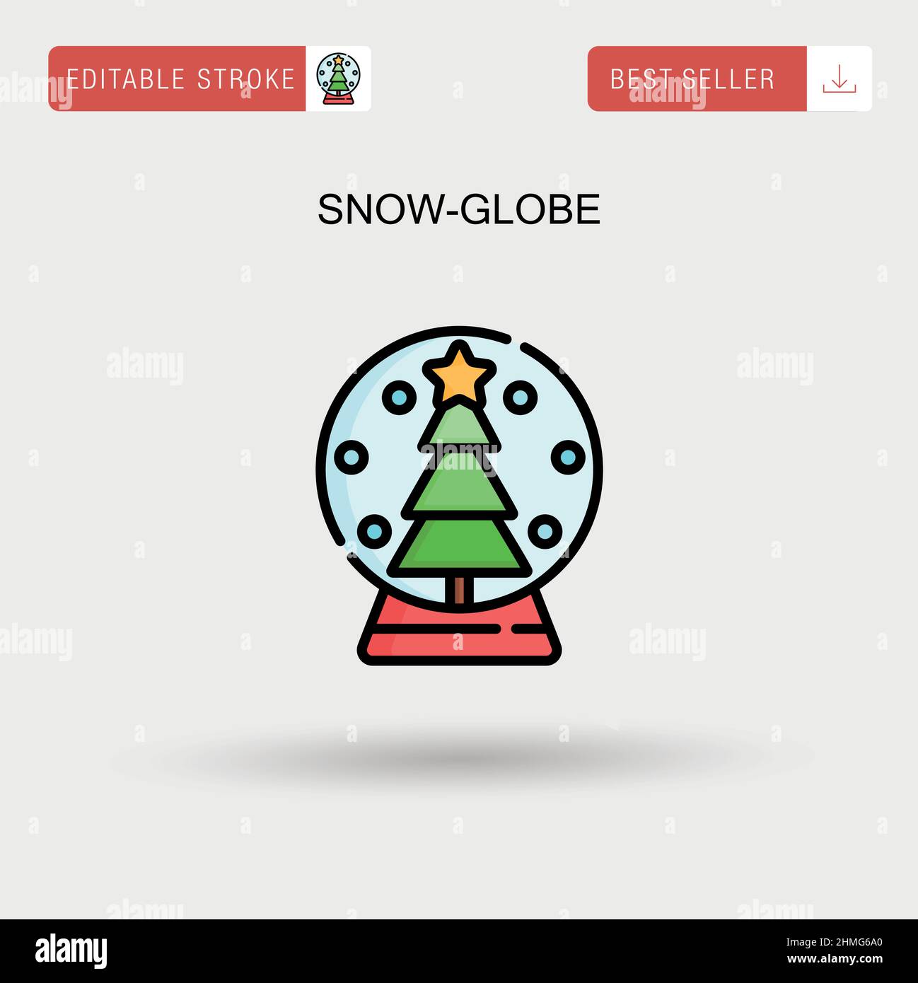 3d illustration realistic snow globe Stock Vector Images - Alamy