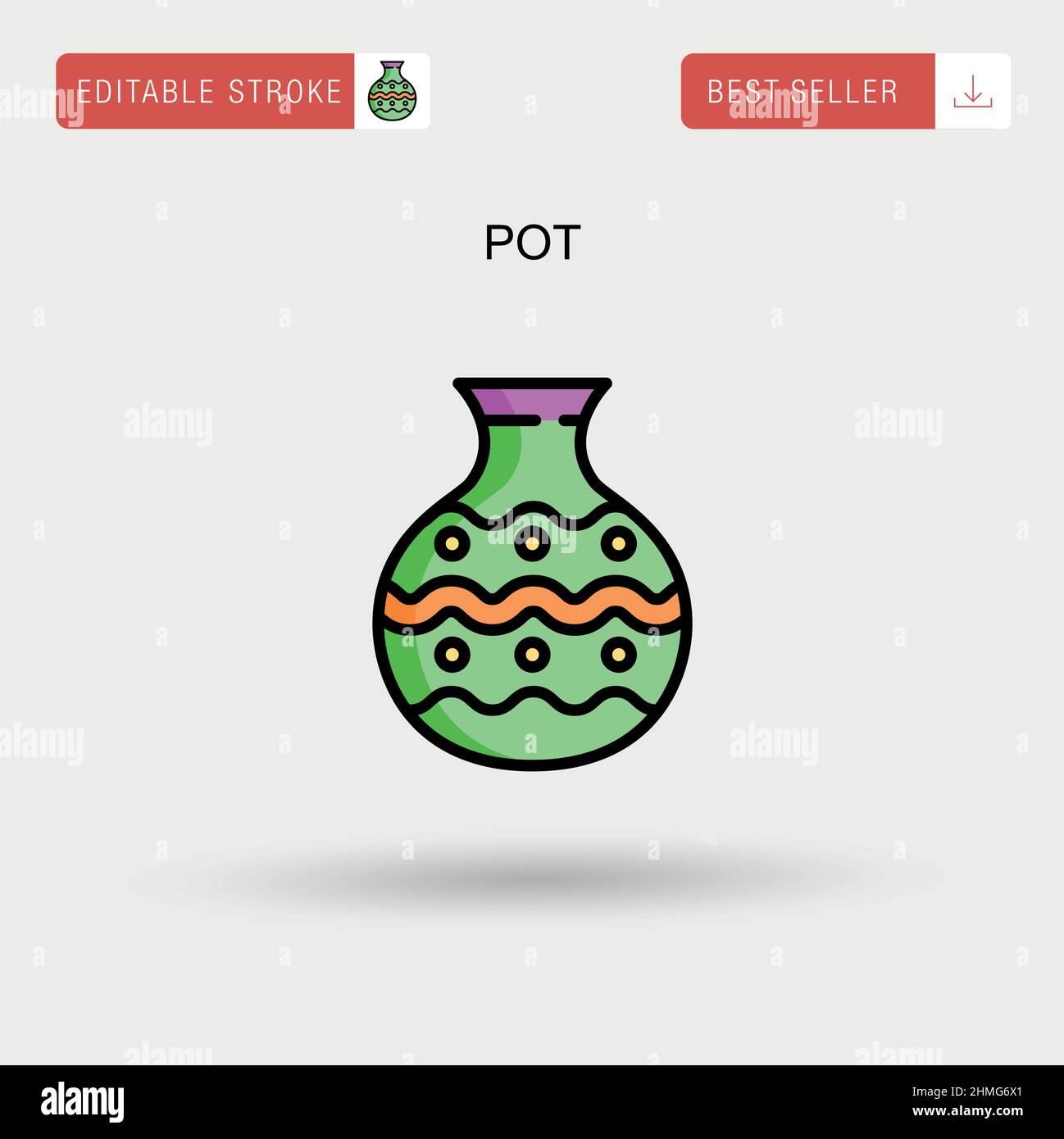 Pot Simple vector icon Stock Vector Image & Art - Alamy