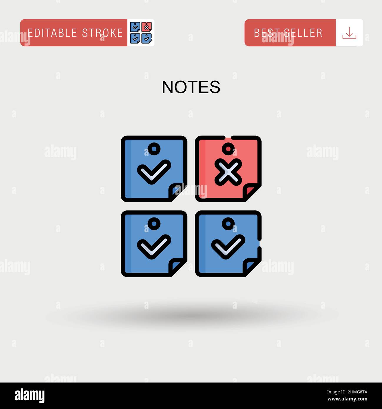 Notes Simple vector icon Stock Vector Image & Art - Alamy
