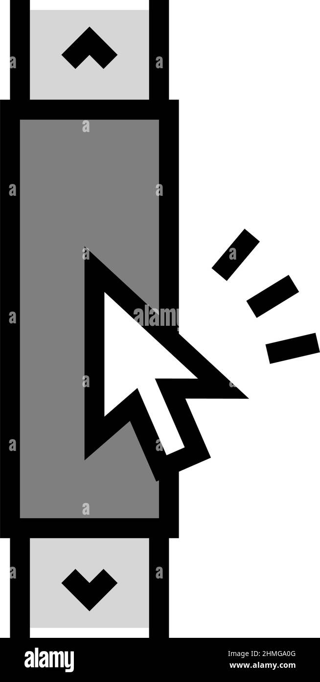 computer scroll color icon vector illustration Stock Vector Image & Art ...