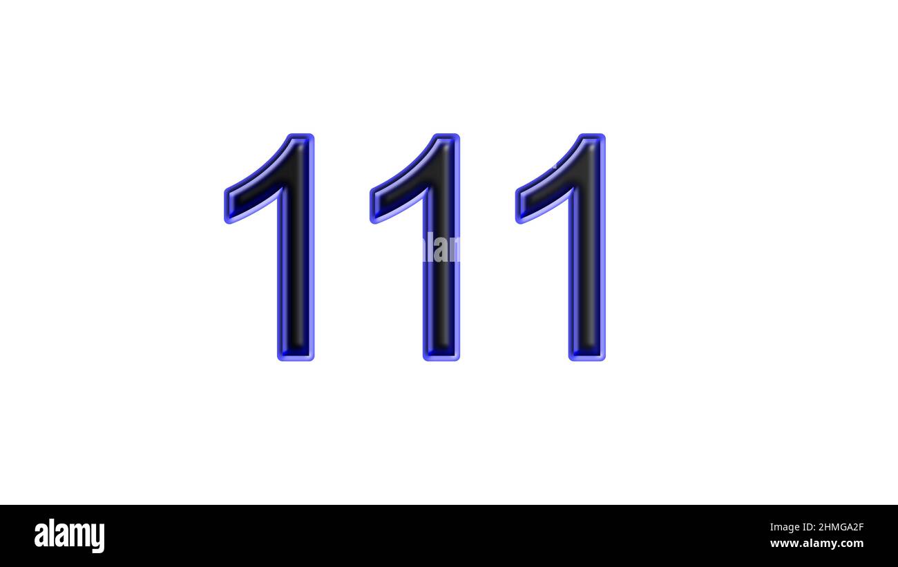 3d number 111 Cut Out Stock Images Pictures Alamy