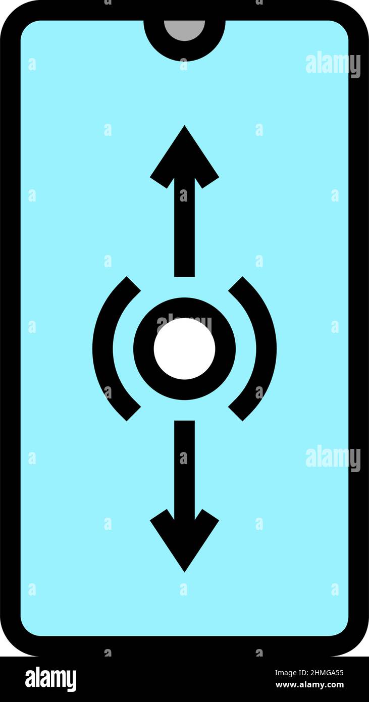 mobile scroll color icon vector illustration Stock Vector Image & Art ...