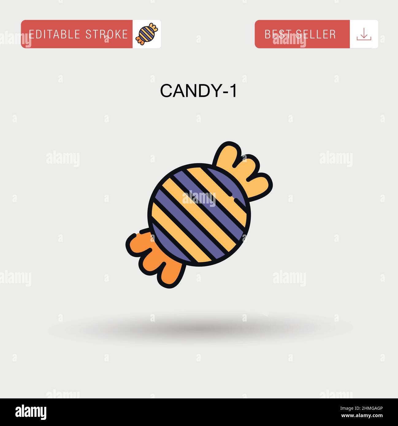Wrapped sweet single candy Stock Vector Images - Alamy
