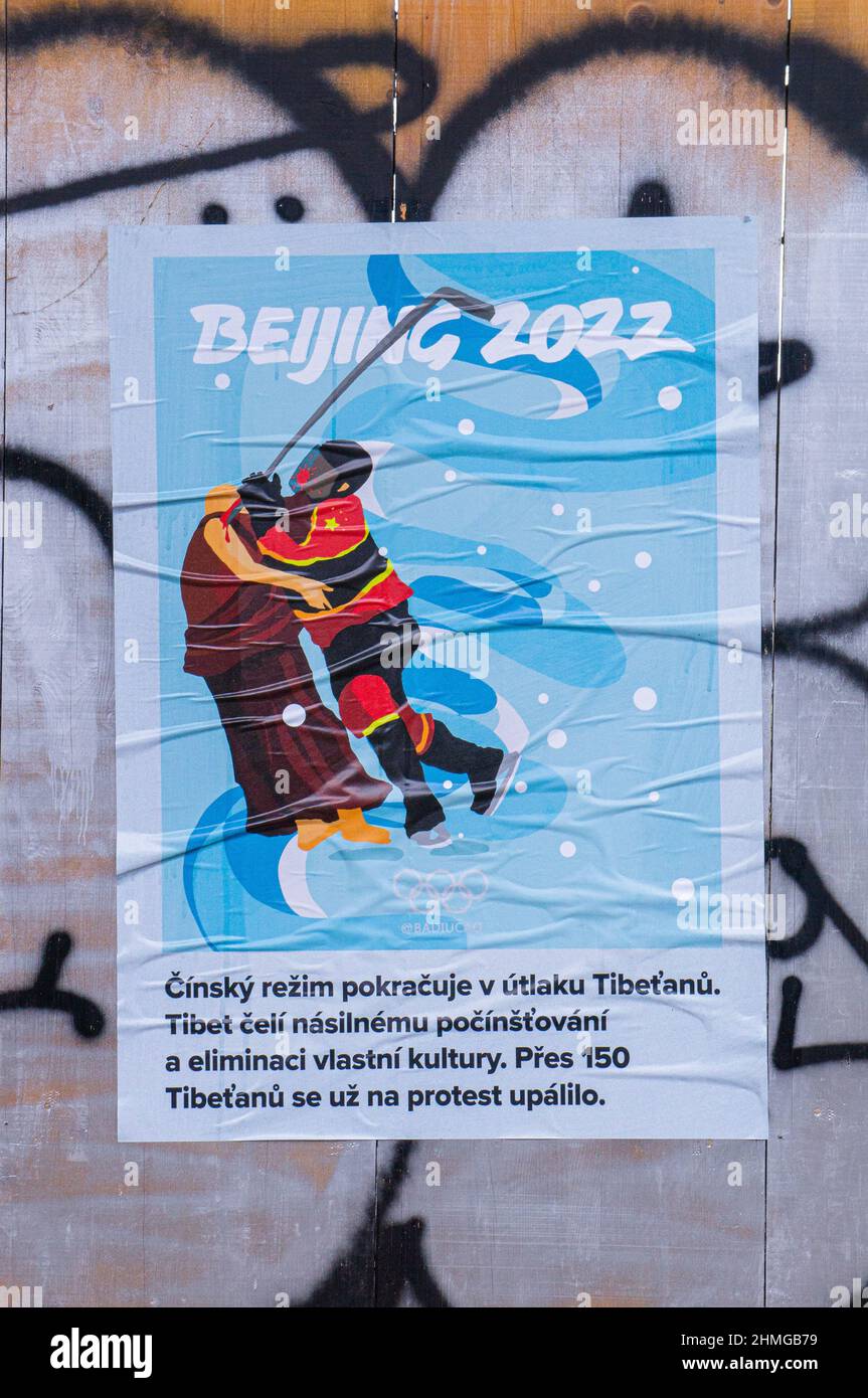 The posters by a Chinese artist using the pseudonym Badiucao depicting  sports discipline symbolically associated with violation of human rights  and ru Stock Photo - Alamy