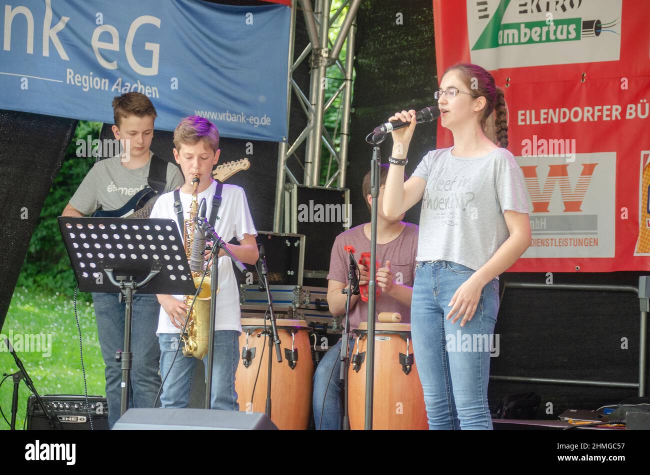Aachen Juni 2019: Bürgerfest in Aachen Eilendorf Stock Photo