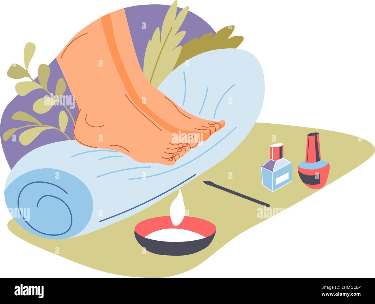 Foot massage and relax for feet in spa salons Stock Vector Image & Art