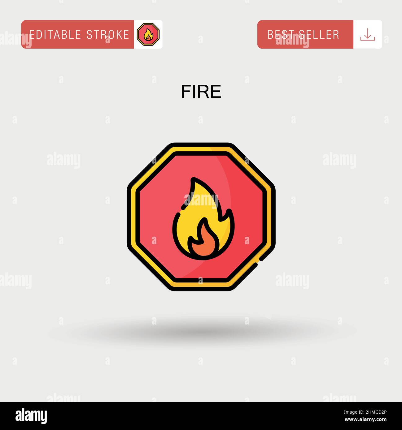 Fire Simple vector icon Stock Vector Image & Art - Alamy