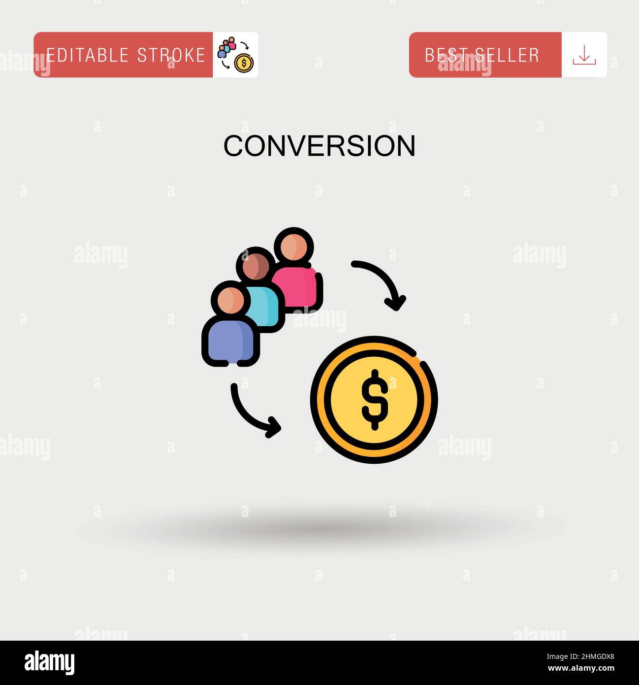 Conversion Simple vector icon Stock Vector Image & Art - Alamy