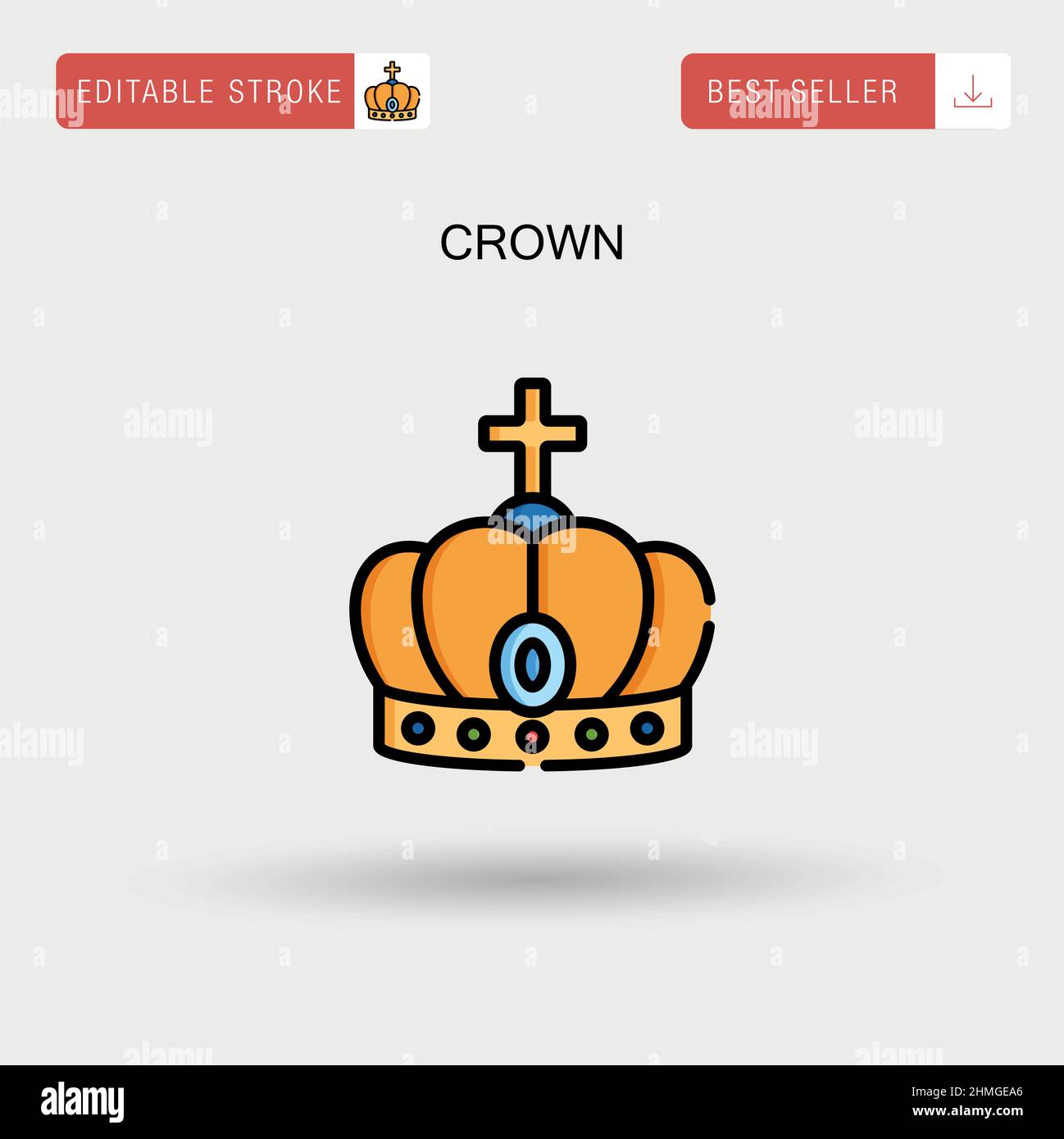 Crown Simple vector icon Stock Vector Image & Art - Alamy