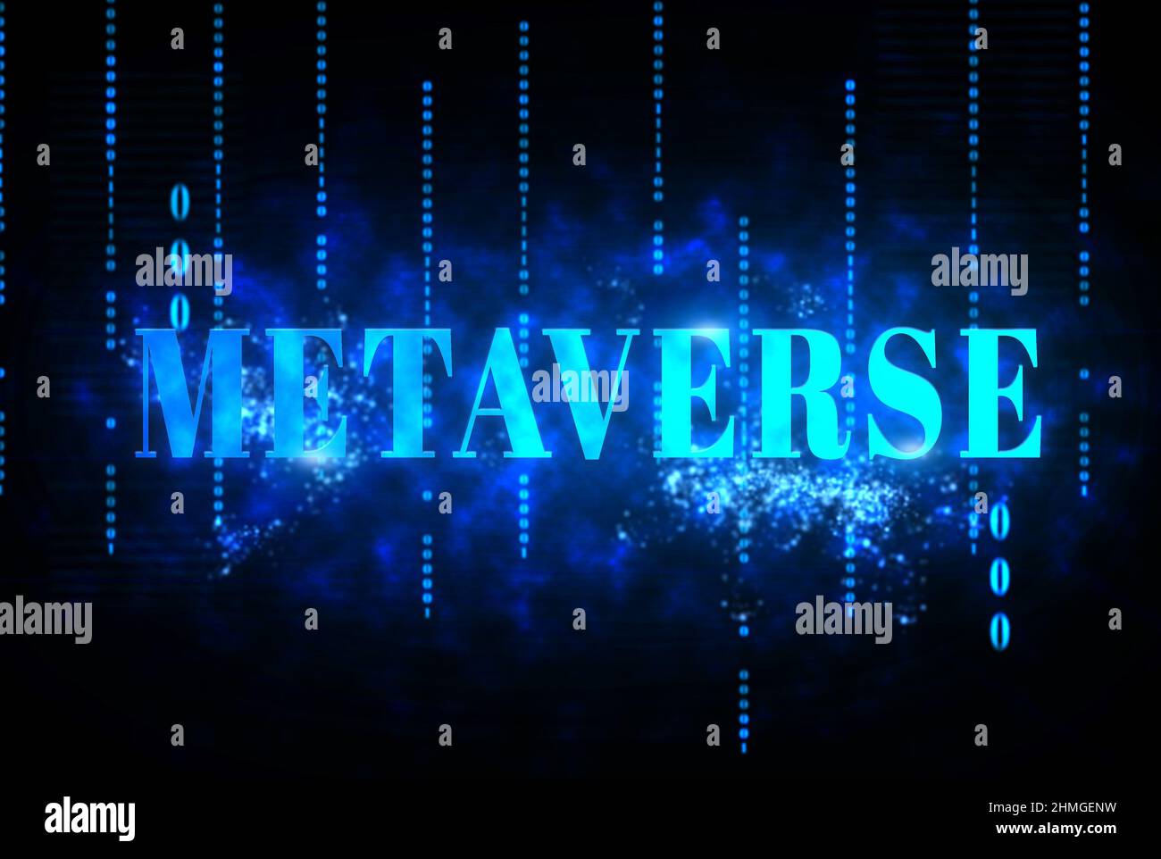 Metaverse. Future vitrual universe. Digitally abstract background. Stock Photo