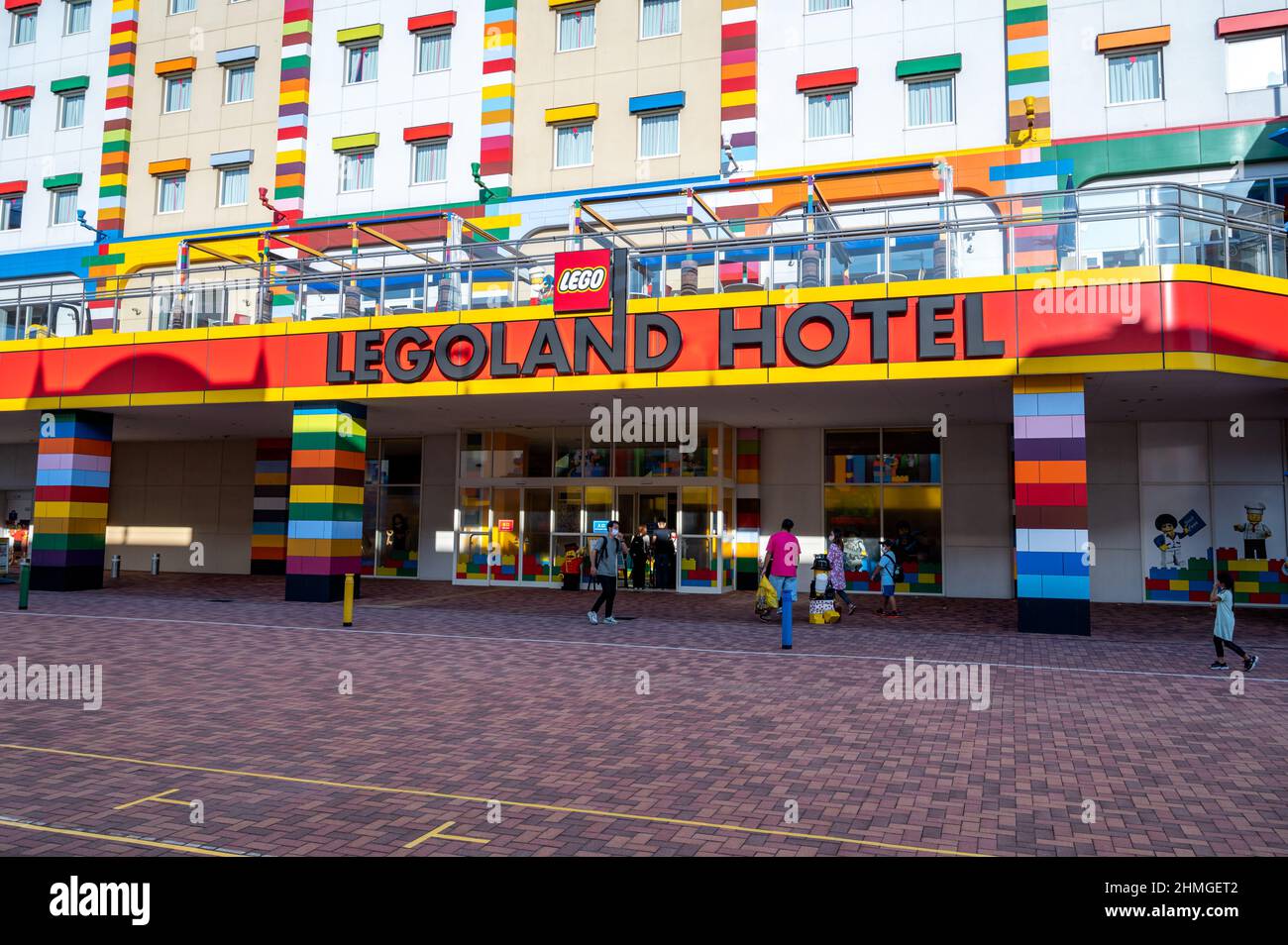Front of the Legoland Hotel in Nagoya, Japan. Main entrance. Stock Photo