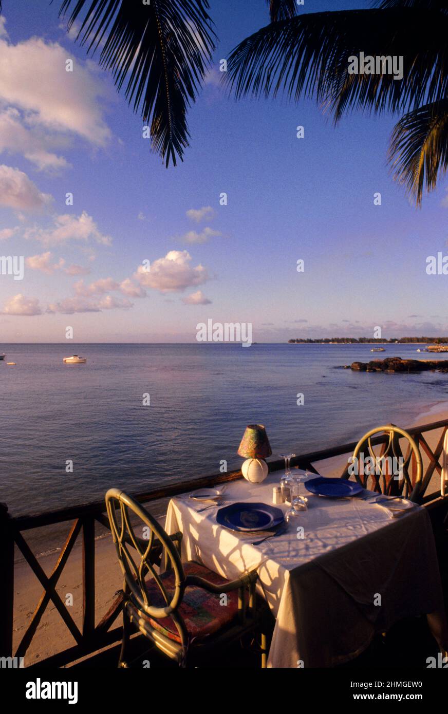 mauritius island gran bay romantic restaurant front indian