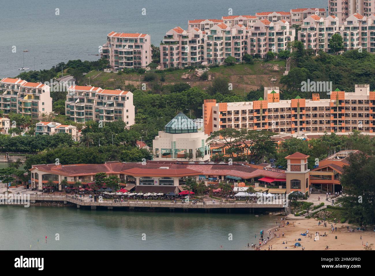 Tai Pak Beach, DBay Plaza, La Costa and La Vista, Discovery Bay, Lantau Island, Hong Kong, 2008 Stock Photo