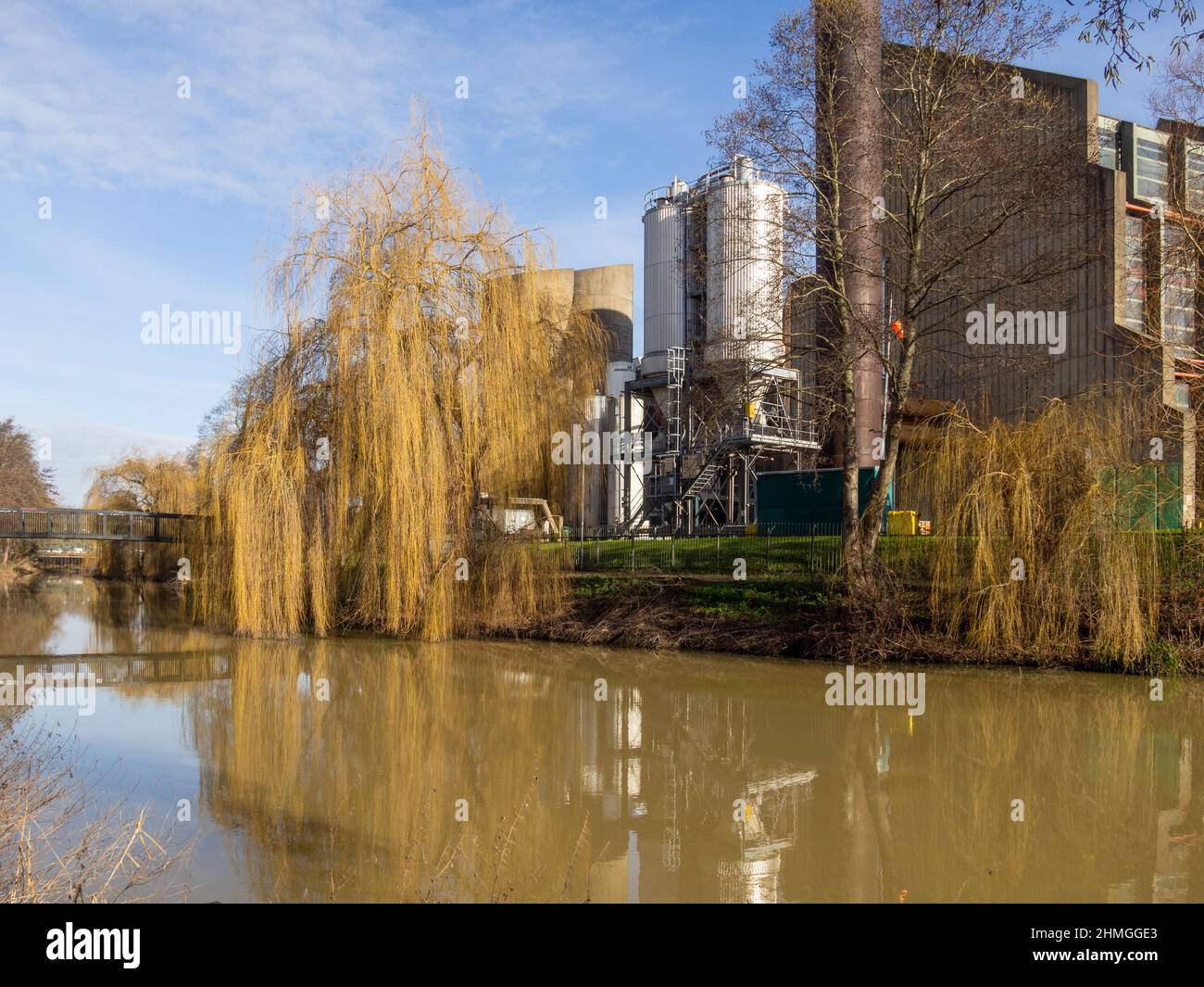 Carlsberg Brewery on the banks of the River Nene, Northampton, UK Stock Photo