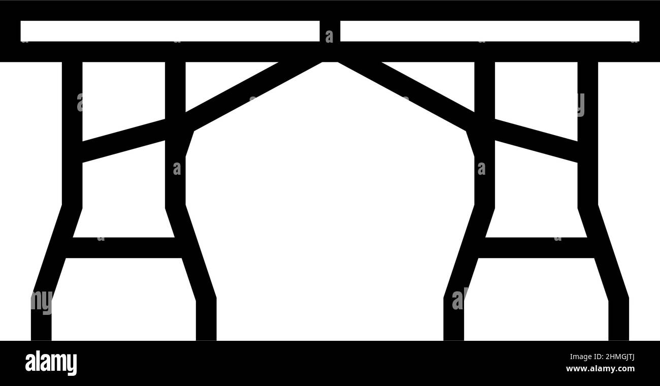 folding table line icon vector illustration Stock Vector Image & Art ...