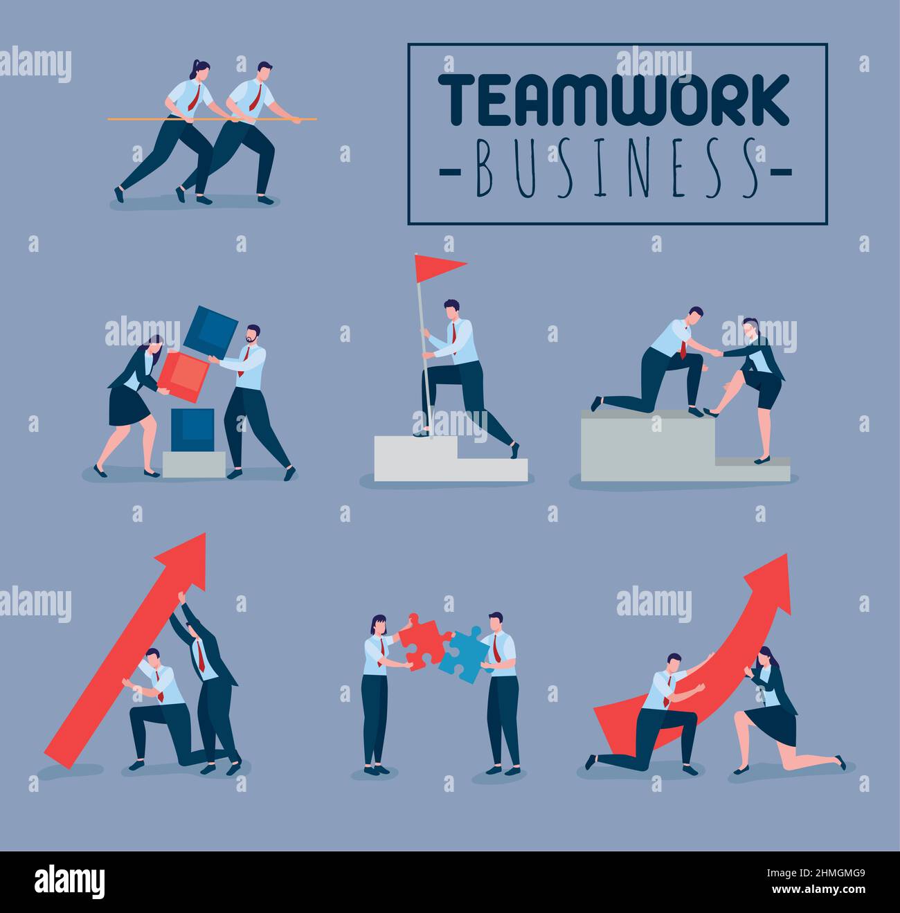 teamwork business banner Stock Vector Image & Art - Alamy