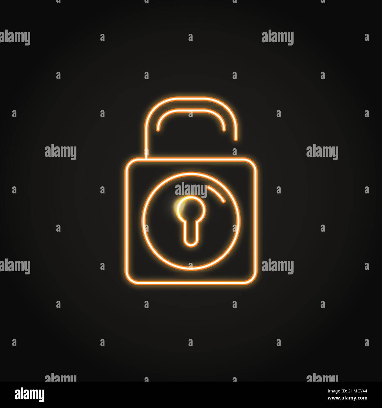 Neon security token icon in line style. NFT concept symbol. Vector  illustration Stock Vector Image & Art - Alamy