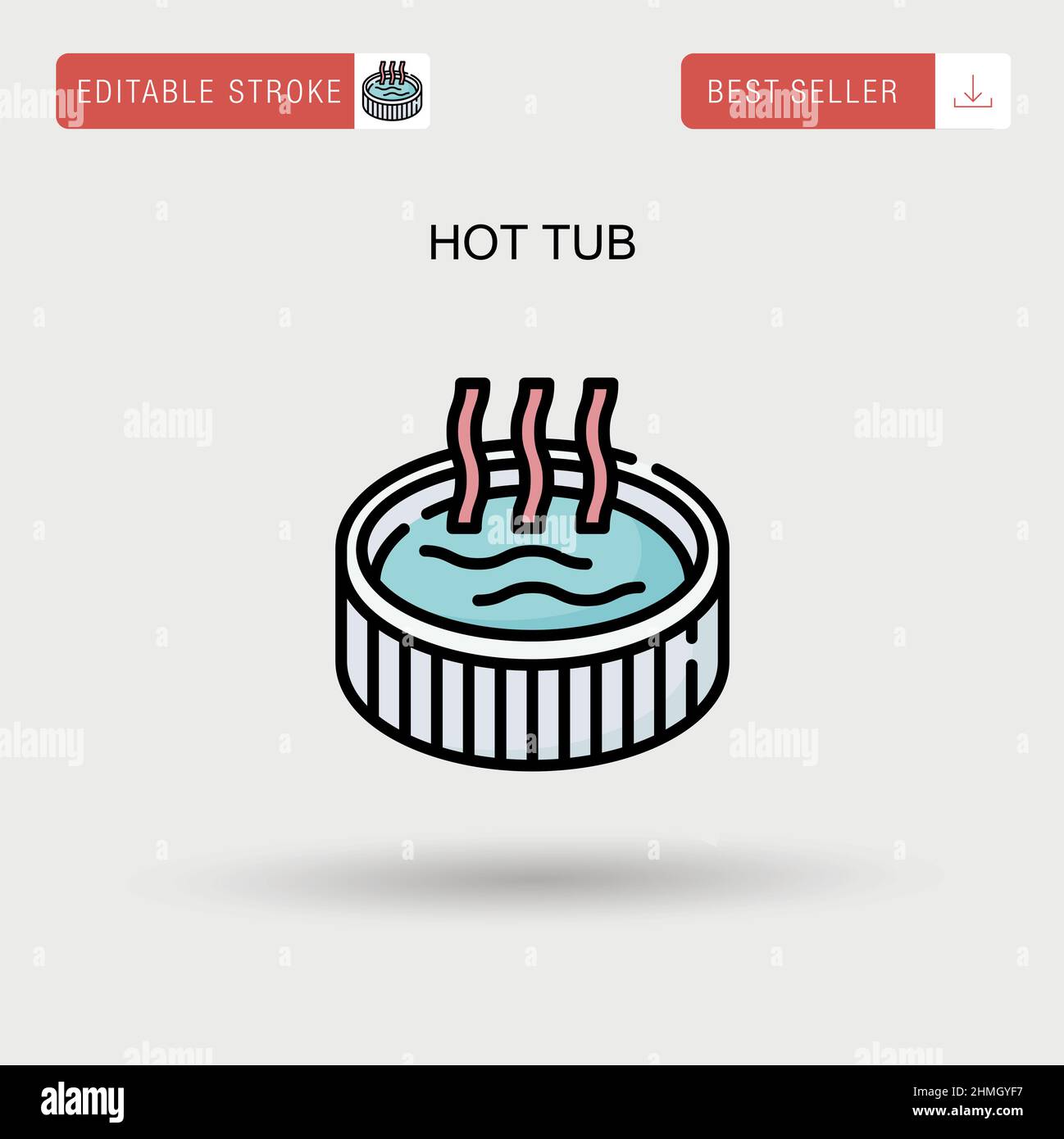 Hot tub Simple vector icon Stock Vector Image & Art Alamy