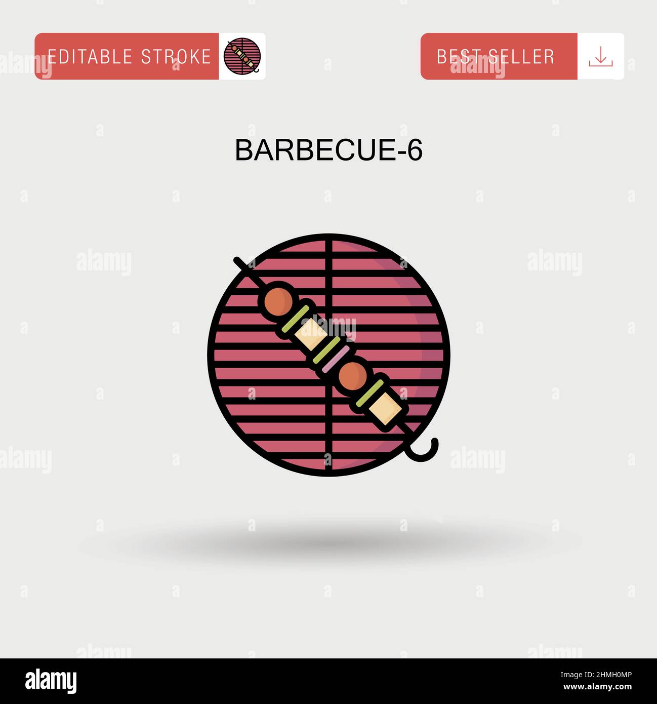 Barbecue-6 Simple vector icon Stock Vector Image & Art - Alamy