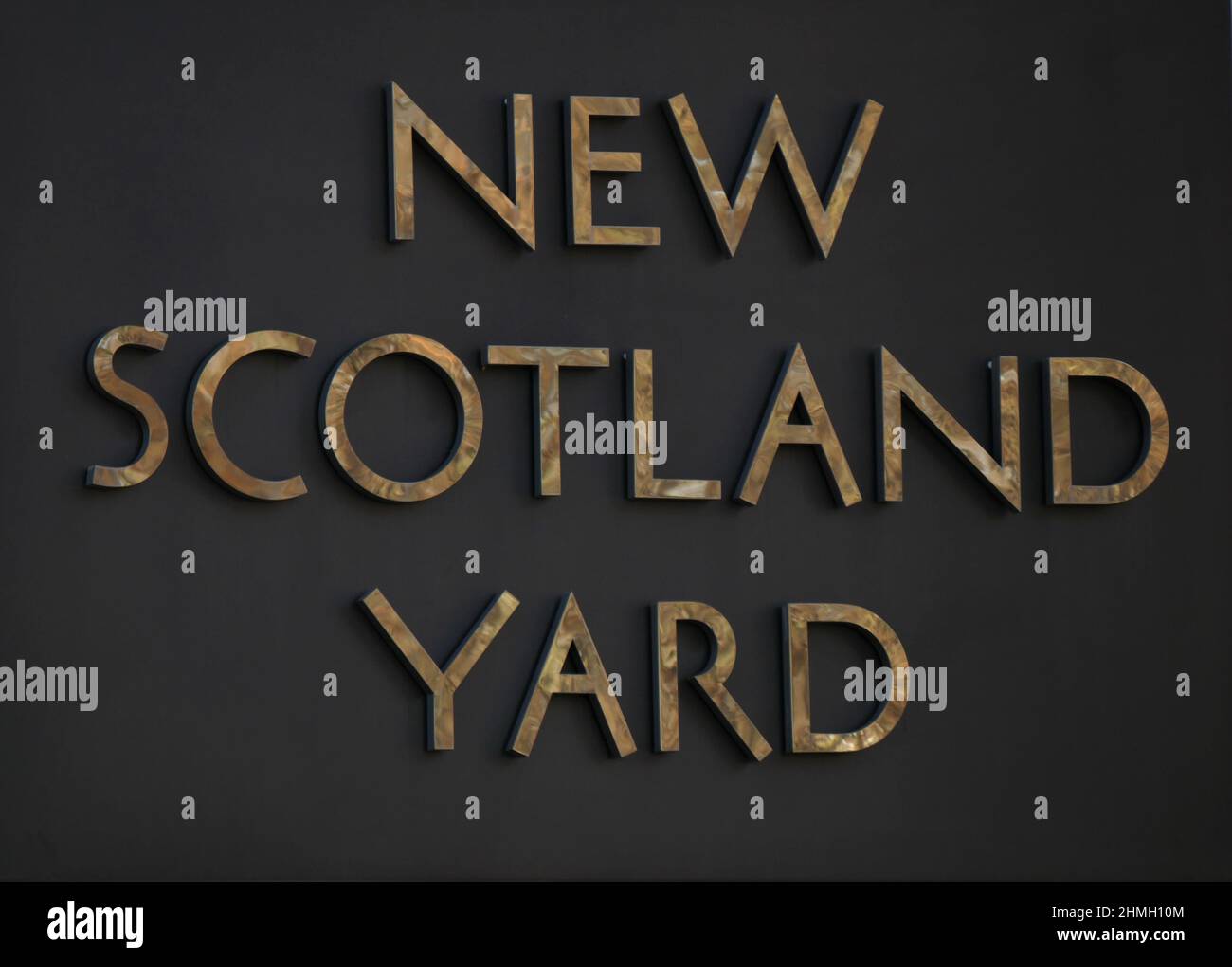 Close up of New Scotland Yard sign Stock Photo