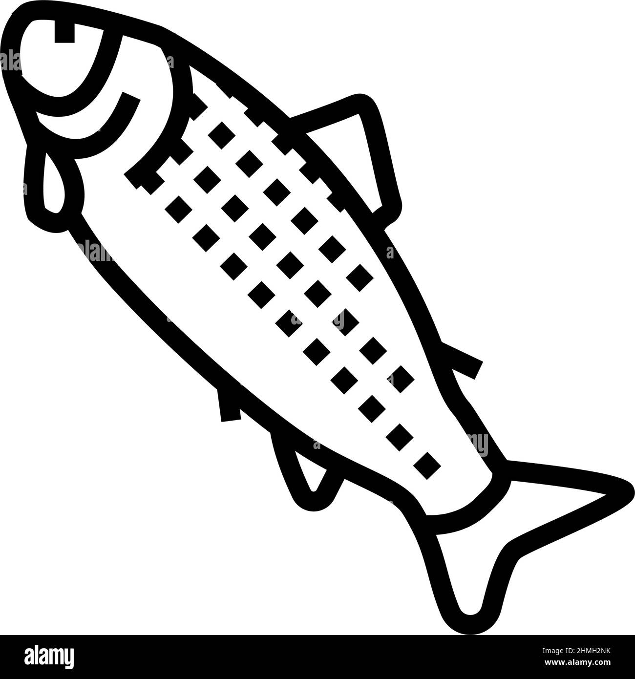 adult salmon line icon vector illustration Stock Vector Image & Art - Alamy